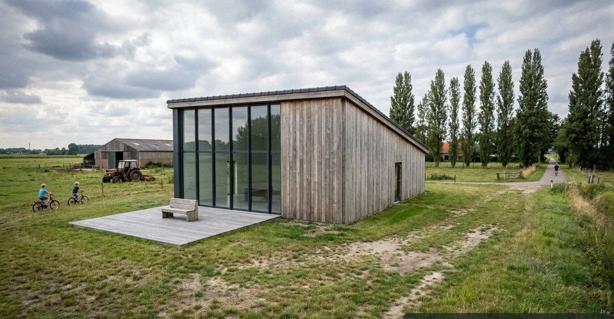 Kapschuurwoning: foto van het huis in zijn omgeving